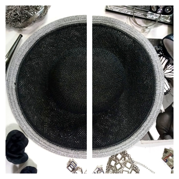 100% Paper Brim with Shimmery Silver Metallic Trim - Picture 12 of 14